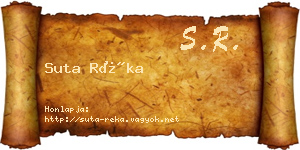 Suta Réka névjegykártya